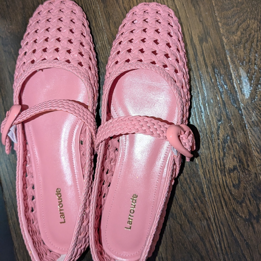 Larroude Pink Woven Flats - Picture 2 of 7